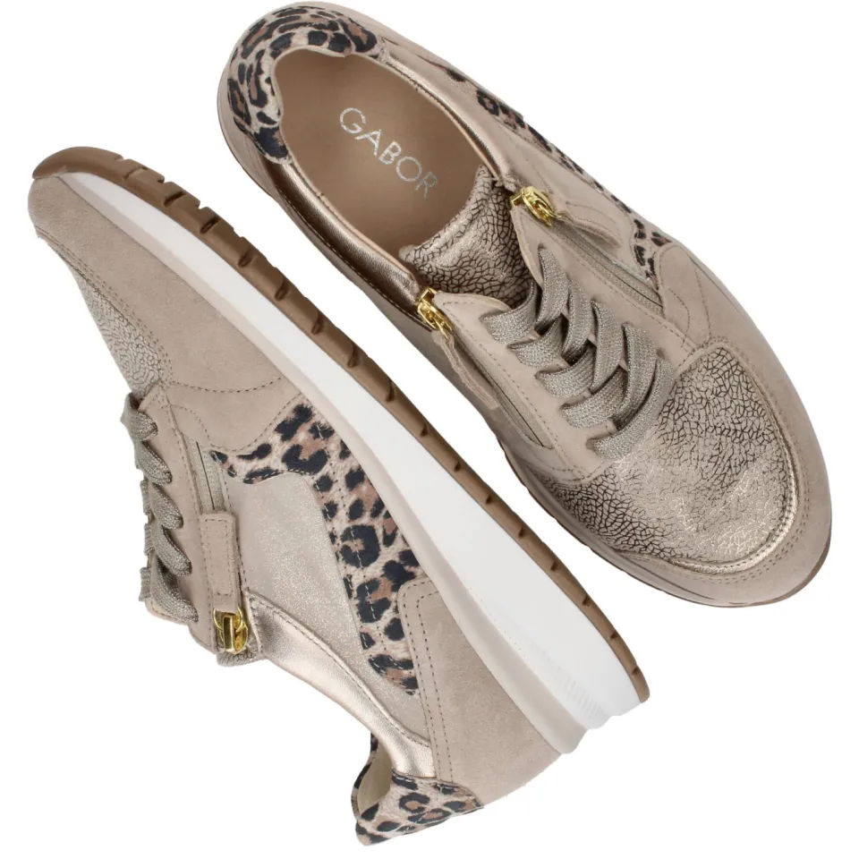 Gabor Sneakers Dames Beige, foto 4