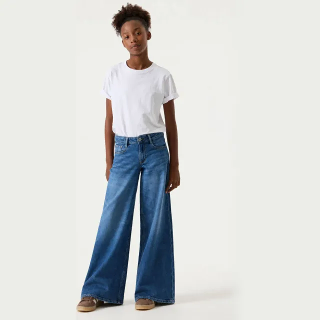 Garcia Marall wide leg jeans - middelblauw Medium blue denim