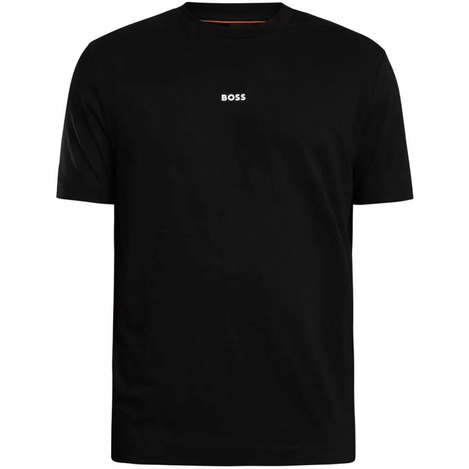 Boss T-shirt met labelprint Zwart