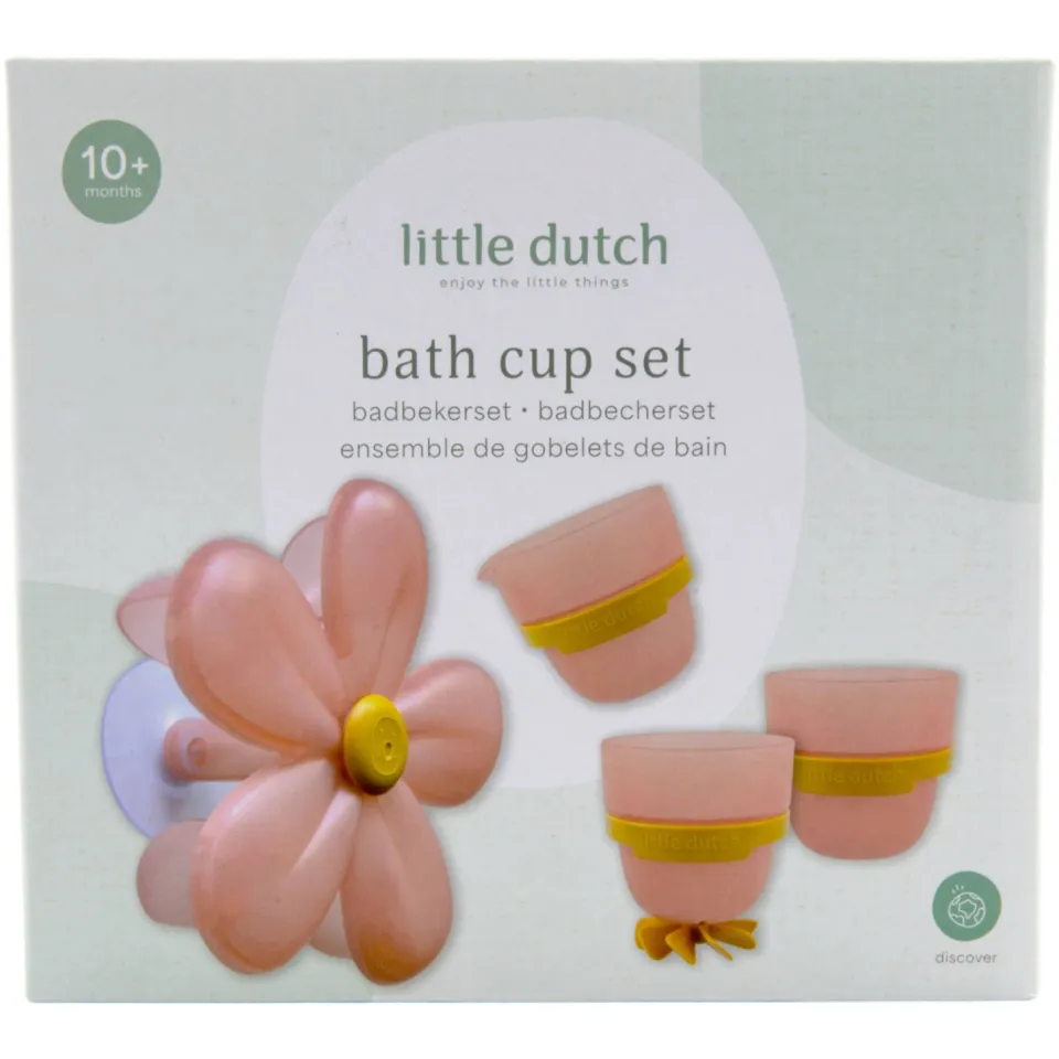 Little Dutch badwand bekers bloem roze, foto 8