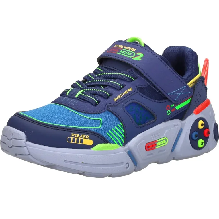 Skechers Gametronix 2.0 lage sneakers blauw, foto 4