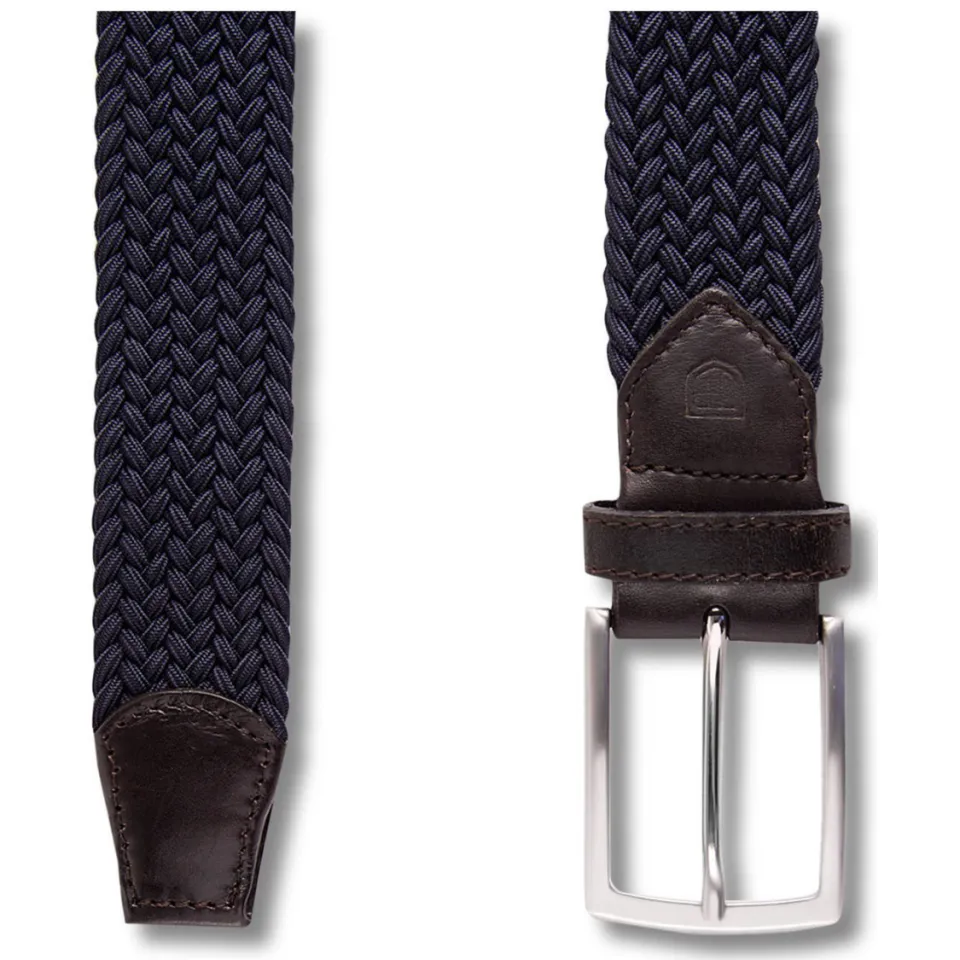 Profuomo gevlochten riem donkerblauw, foto 2