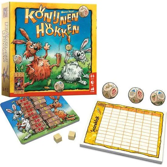 999 Games Konijnen Hokken dobbelspel, foto 6