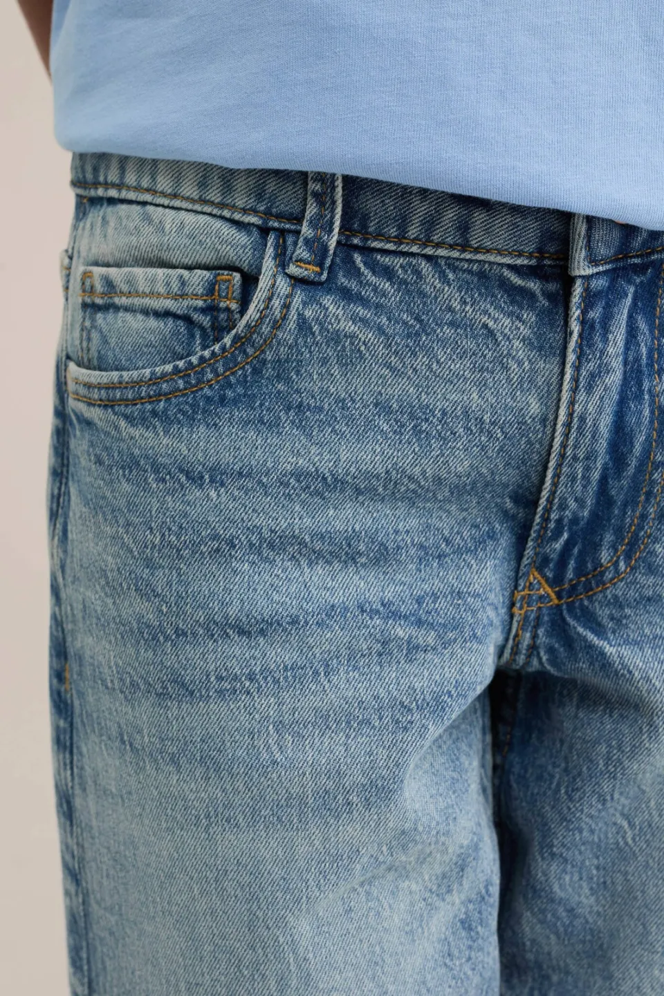 WE Fashion Blue Ridge wide leg jeans met slijtage - blauw, foto 6