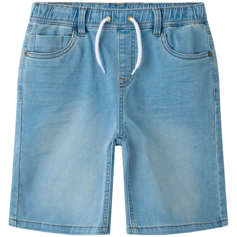 NAME IT regular denim jeansshort lichtblauw, foto 2
