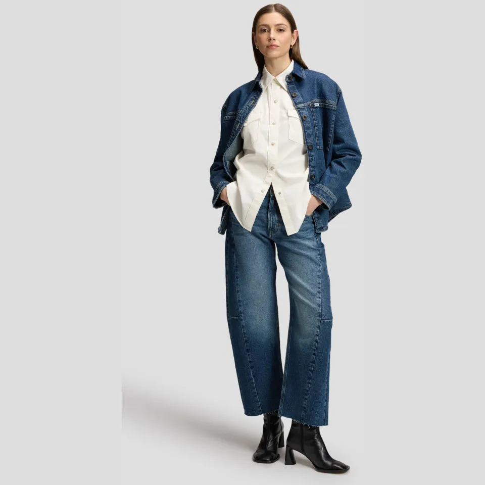 Lee Rider barrel jeans - donkerblauw Dark blue denim