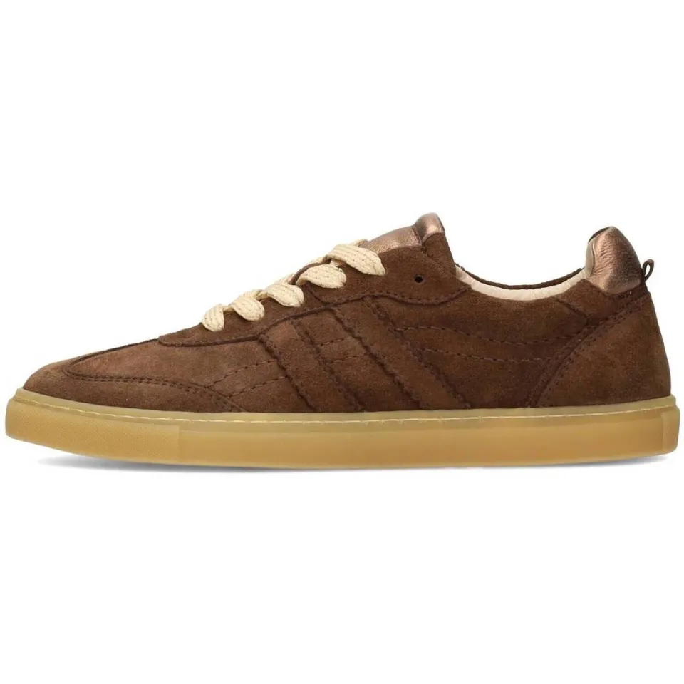 Poelman suède sneakers donkerbruin, foto 2