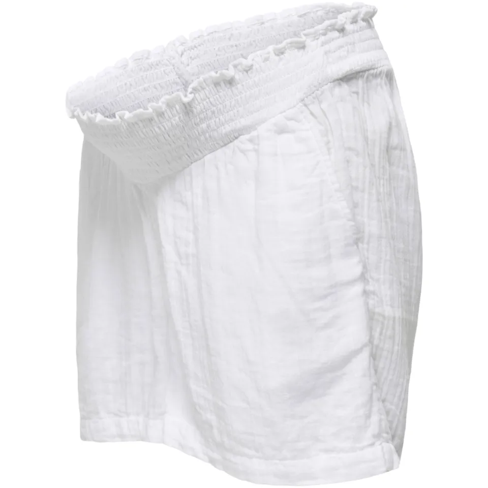 Only Maternity regular waist zwangerschaps short wit, foto 2