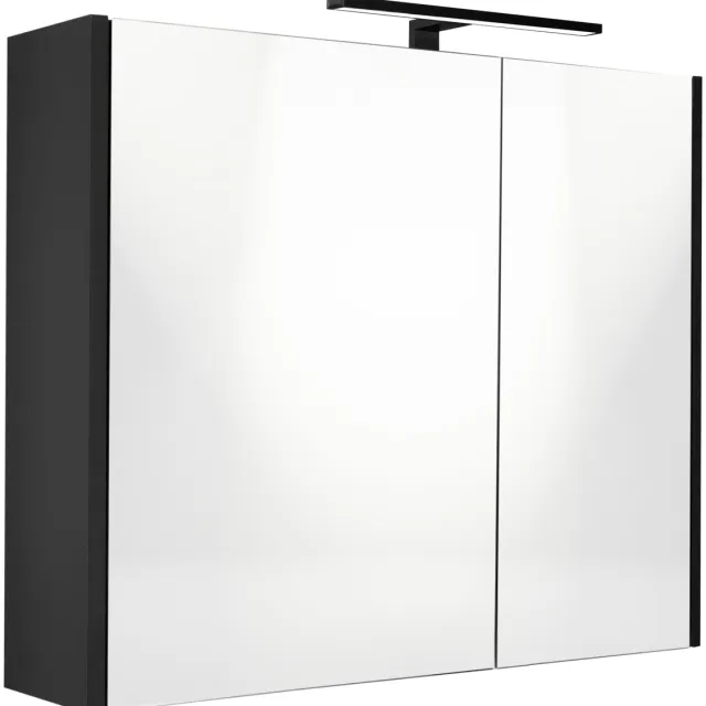 Best Design Happy Black spiegelkast met led verlichting mat zwart