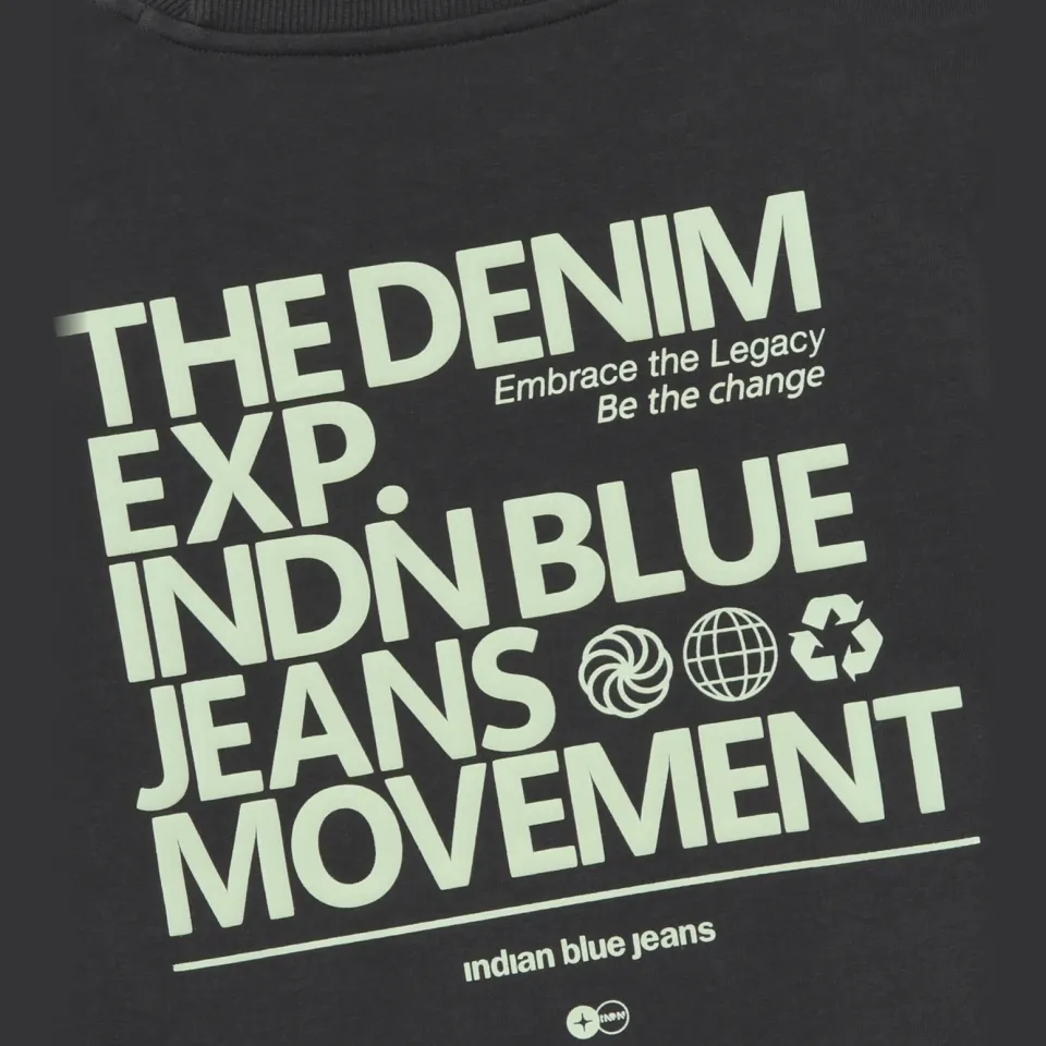 Indian Blue Jeans rechtvallende sweater met backprint - grijs, foto 7
