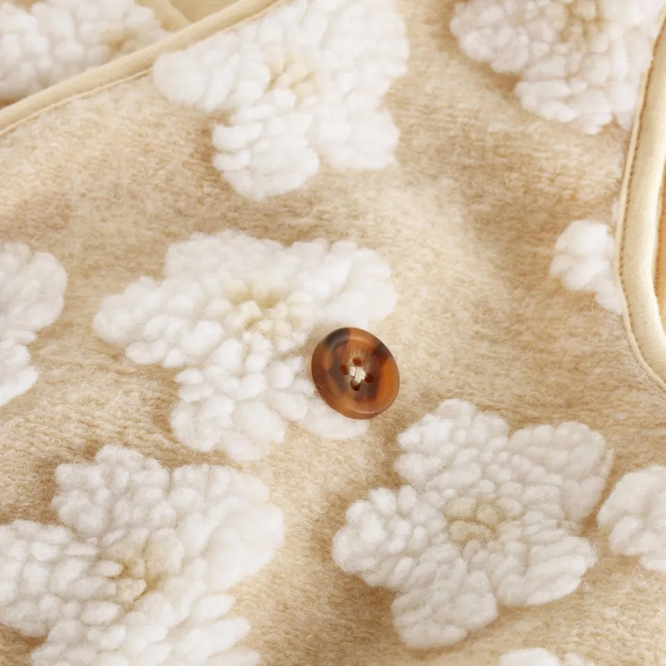 Noppies baby gebloemde gilet beige, foto 3