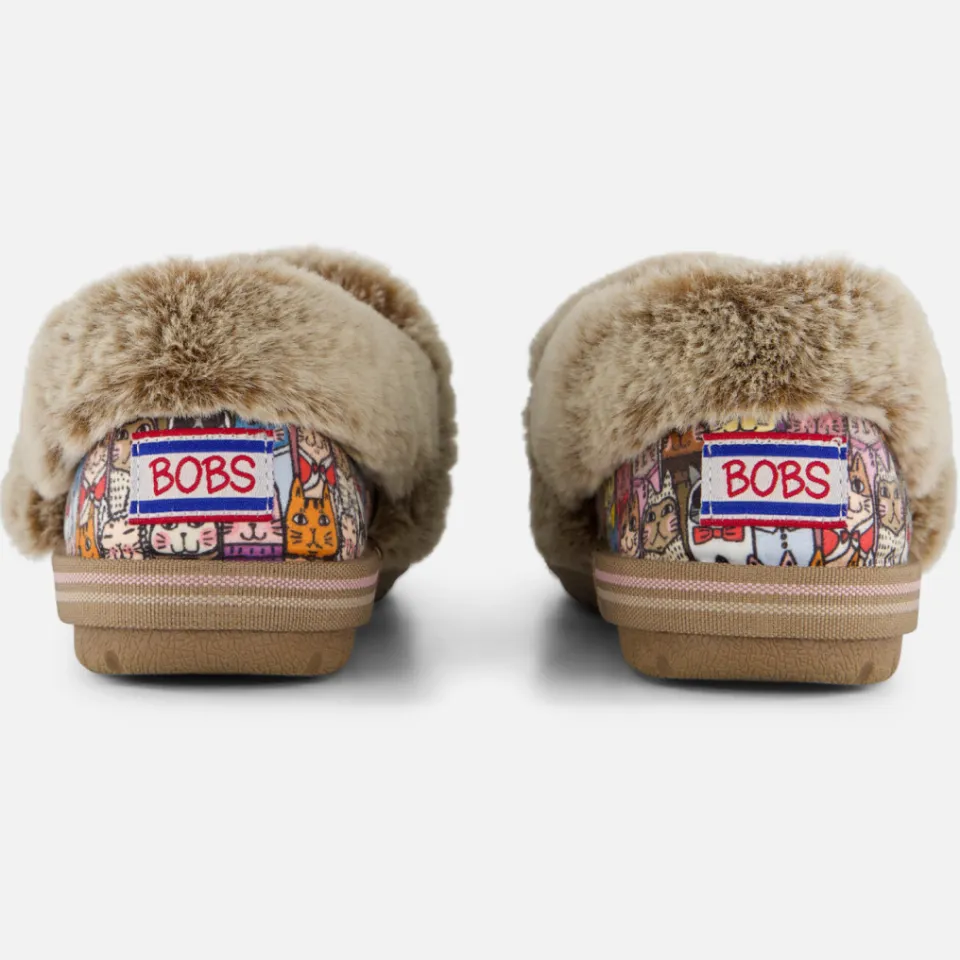 Skechers Bobs Too Cozy Chic Cat Pantoffels taupe, foto 4