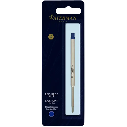 Waterman Balpenvulling waterman medium blauw blister Stuk