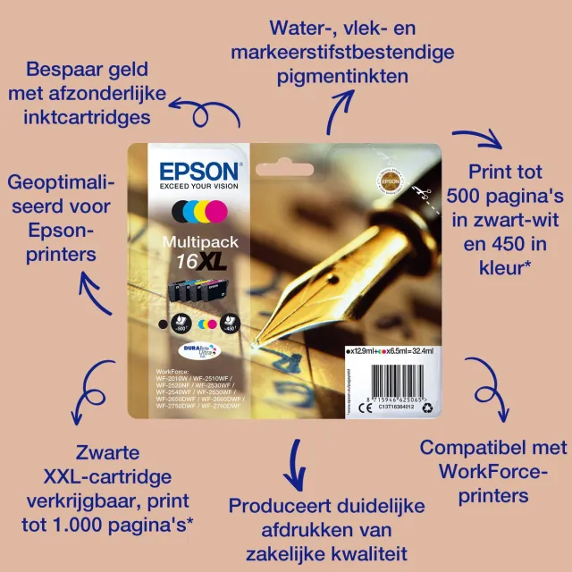 Epson Inktcartridge epson 16 t1624 geel