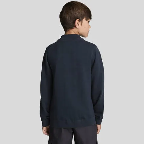 Lyle & Scott trui donkerblauw fijn gebreid, foto 4