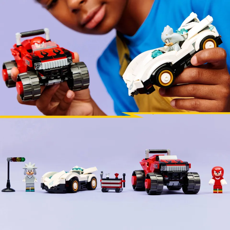 Lego Sonic the Hedgehog Silvers Auto vs. Knuckles' Monstertruck Speelgoed 77118, foto 3