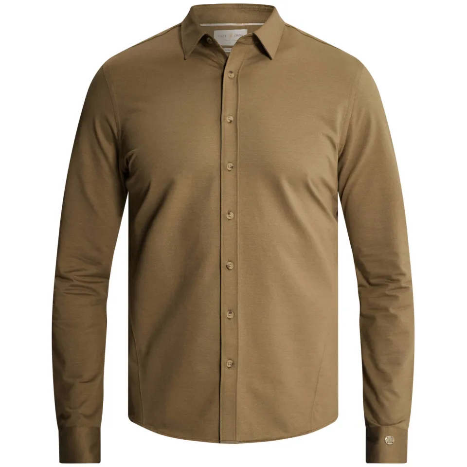 Cast Iron regular fit casual overhemd - bruin, foto 3