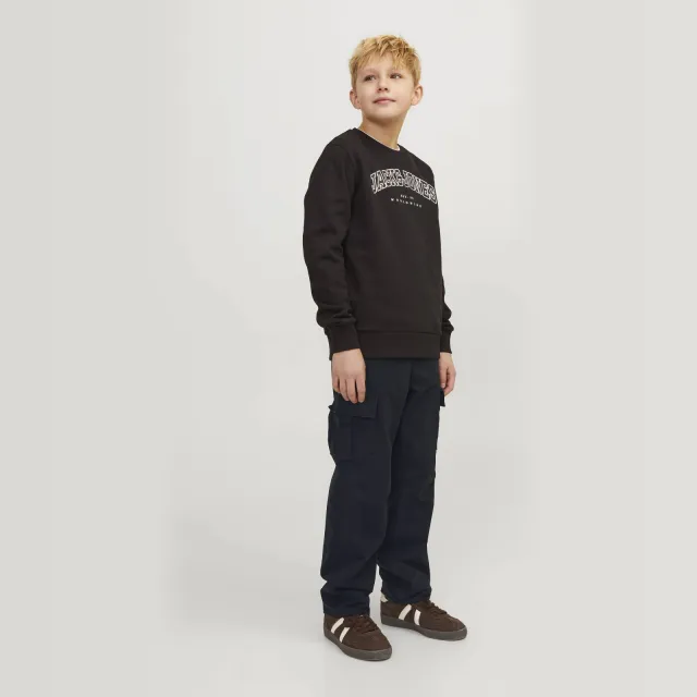 Jack & Jones JUNIOR relaxed cargobroek zwart Black