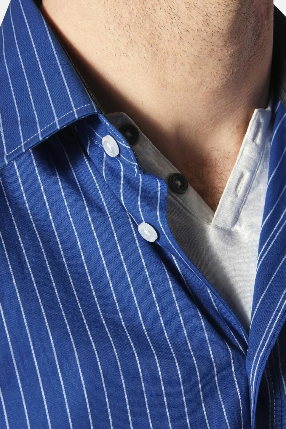 Jan Vanderstorm casual overhemd blauw, foto 5