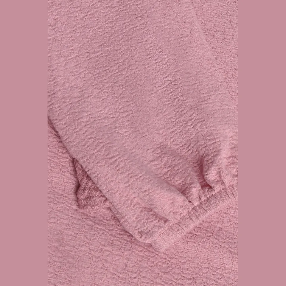 Daily7 rechtvallende longsleeve met ruches oudroze, foto 2