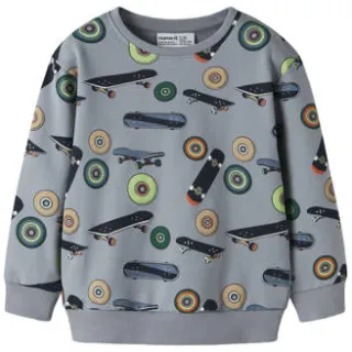 NAME IT MINI sweater met print - lichtblauw All over print