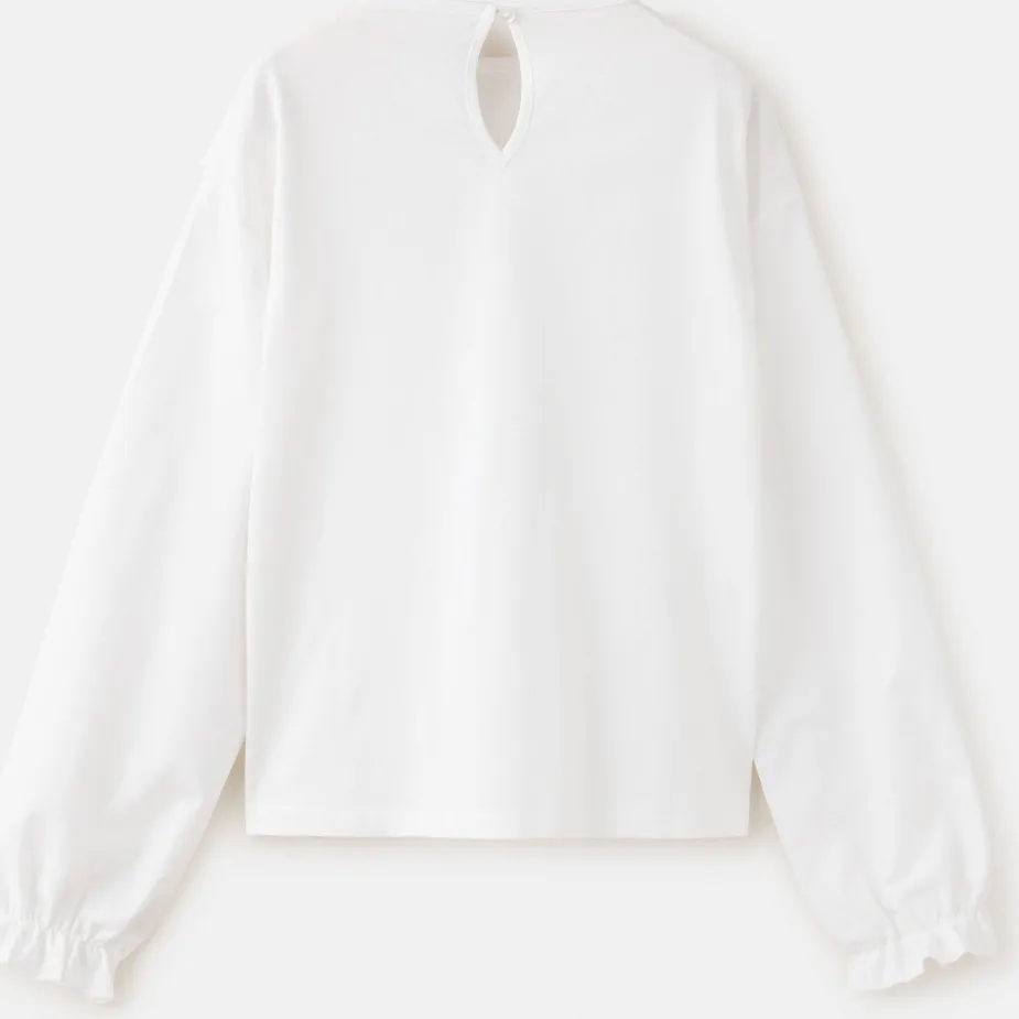 Mango T-shirt met borduursels wit, foto 3
