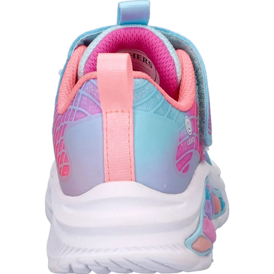 Skechers Rainbow Cruisers sneakers met lichtjes blauw/roze, foto 4