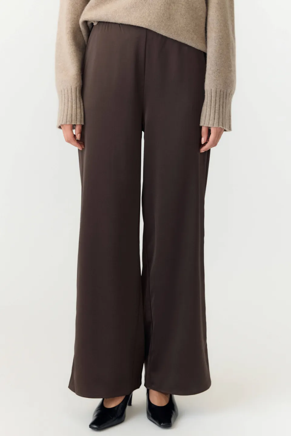 Yas regular fit casual broek - bruin, foto 5