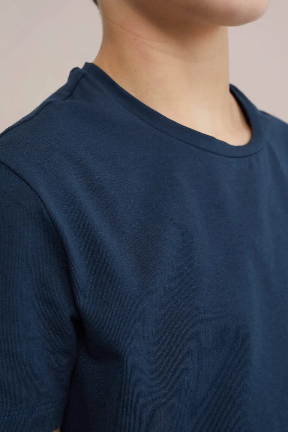 WE Fashion basic t-shirt marineblauw, foto 5