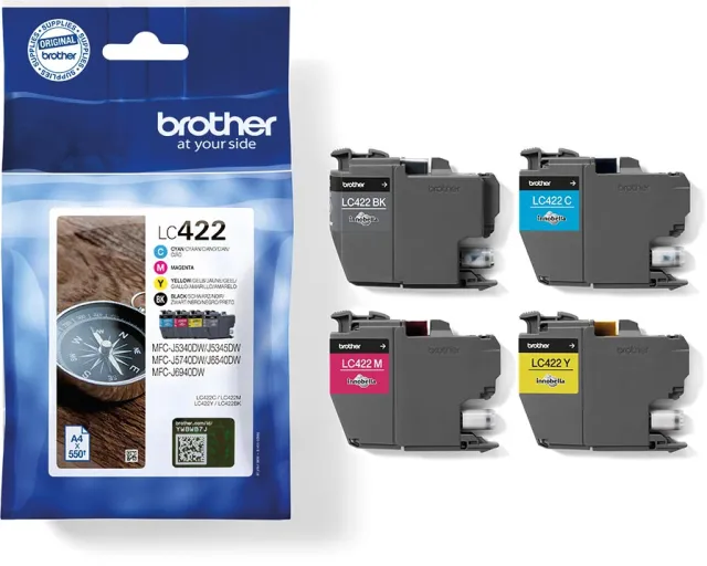 Brother LC-422VAL inktcartridge voordeelverpakking 4 kleuren zwart