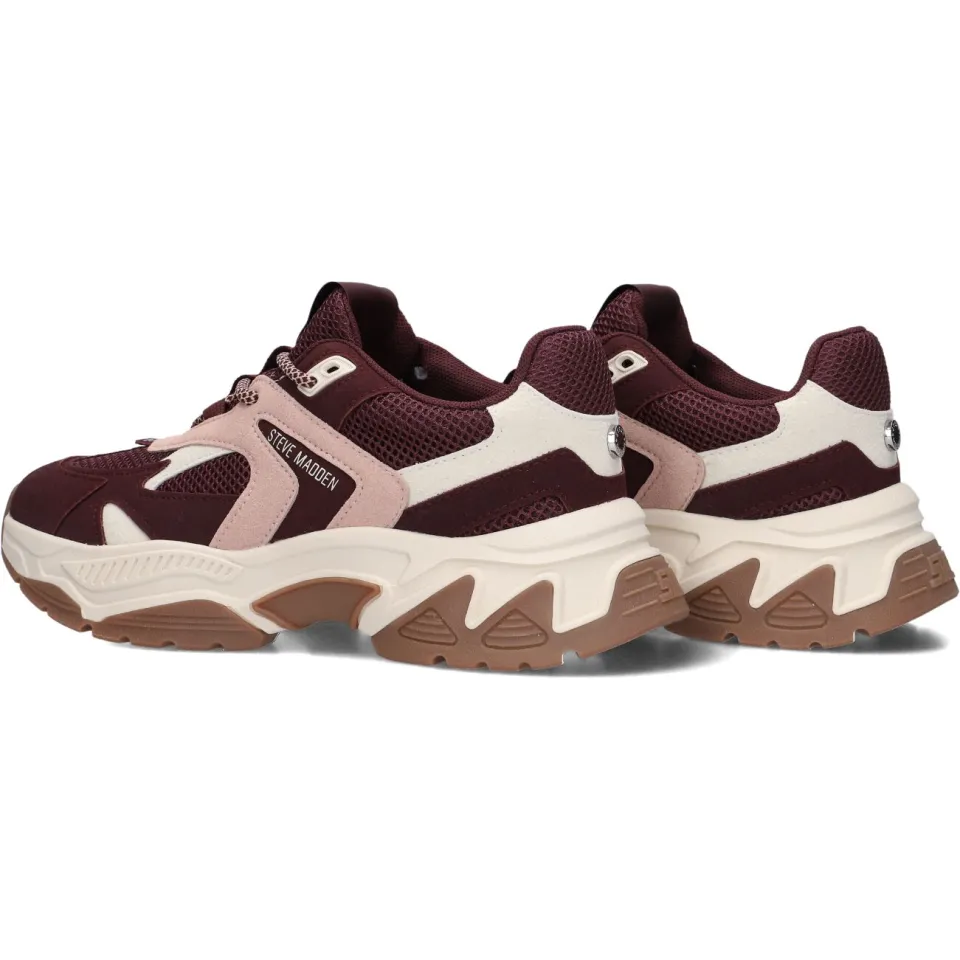 Steve Madden Ample chunky leren sneakers bordeaux, foto 5