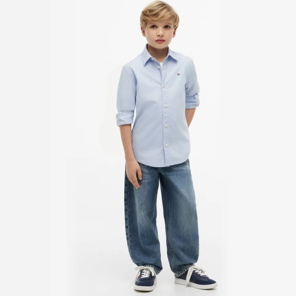 Tommy Hilfiger poplin overhemd - lichtblauw, foto 3