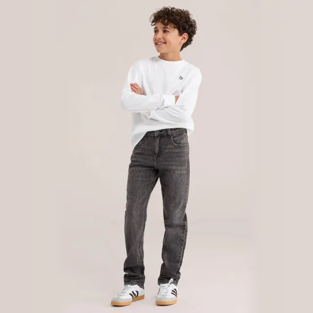 WE Fashion Blue Ridge straight leg jeans - grijs Grey denim