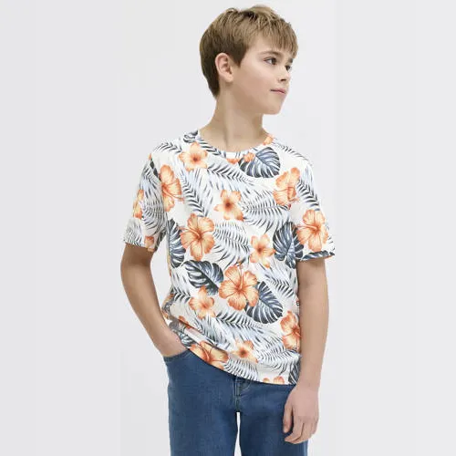 JJ Rebel T-shirt wit met bloemenprint, foto 3