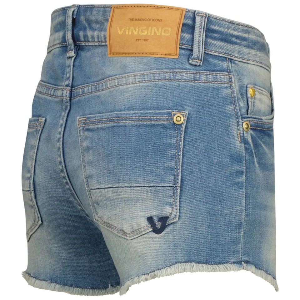 Vingino Daizy jeansshort medium blue denim, foto 6