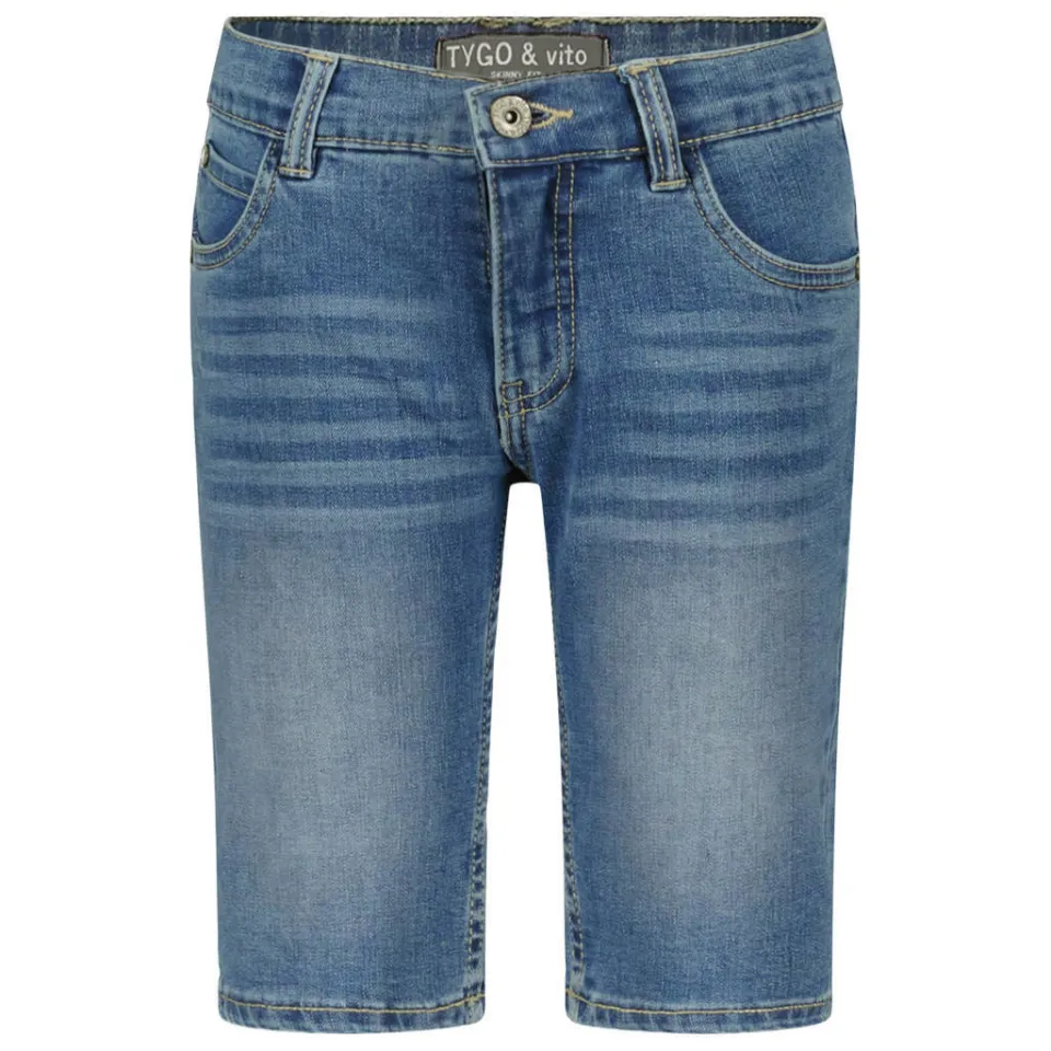 TYGO & vito Quinn denimshort medium blue, foto 2