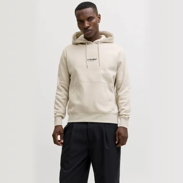 Jack & Jones ESSENTIALS hoodie beige Moonbeam