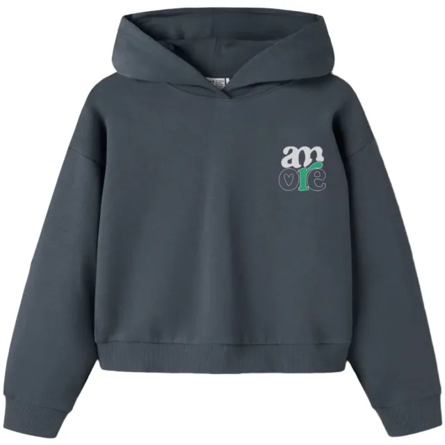 NAME IT KIDS hoodie met backprint - donkerblauw