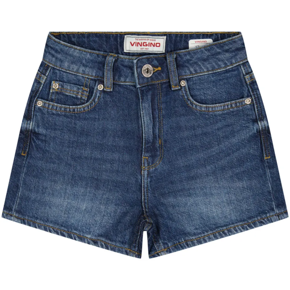 Vingino regular jeansshort medium blue denim, foto 2
