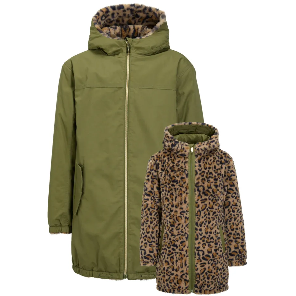 Me & My Monkey reversible lange jas groen, foto 3