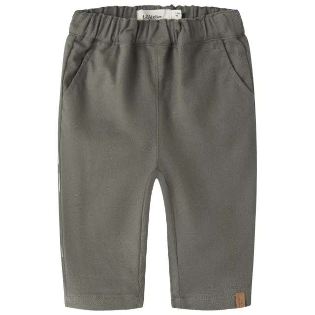 Lil' Atelier Baby Nbmromeo broek grijsgroen