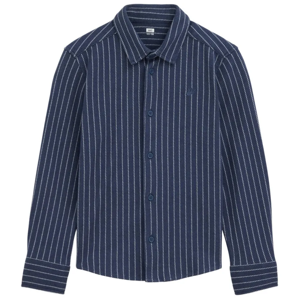 WE Fashion gestreept overhemd - donkerblauw, foto 3