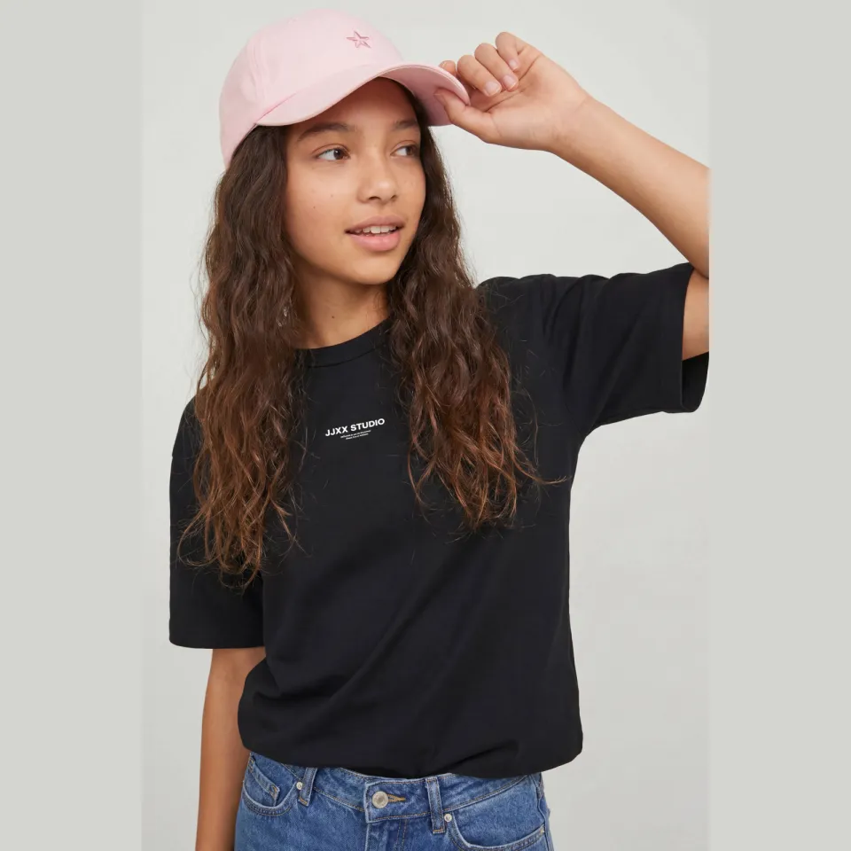 JJXX GIRL t-shirt met tekst zwart, foto 4