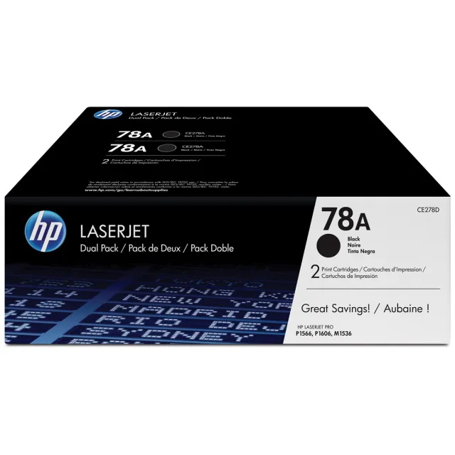 Hp CE278AD Toner Zwart, 2.1k, 2-pak