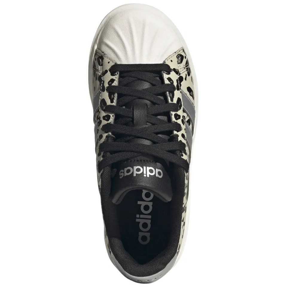 Adidas Sportswear Streettalk Bold imitatieleren sneakers met panterprint - beige/zwart, foto 3