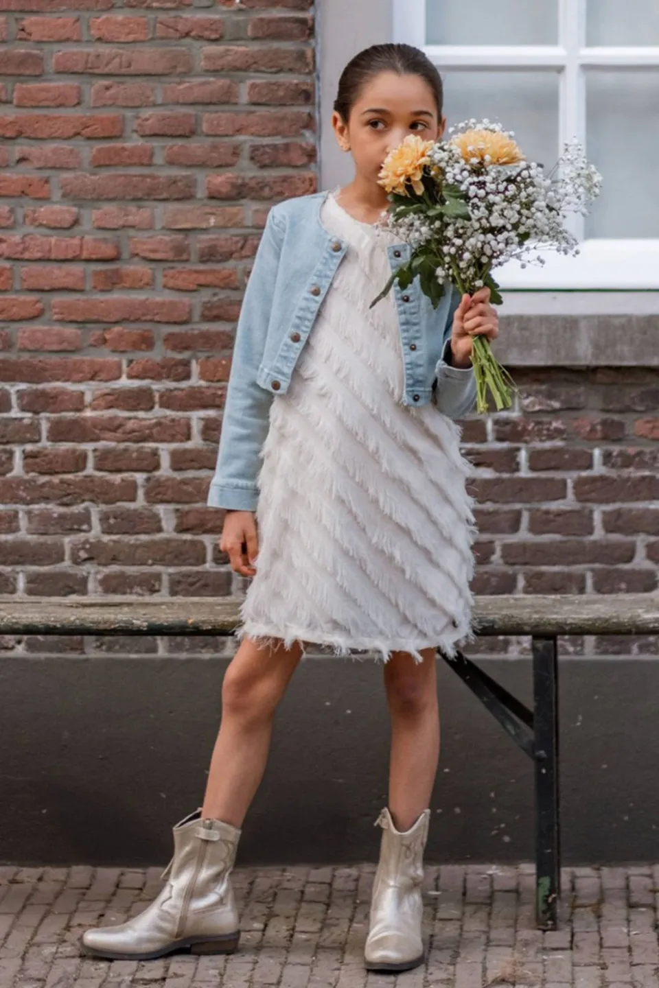 Like Flo A-lijn jurk crème, foto 7