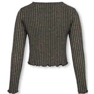 Only glitter top zwart/lichtgoud, foto 2