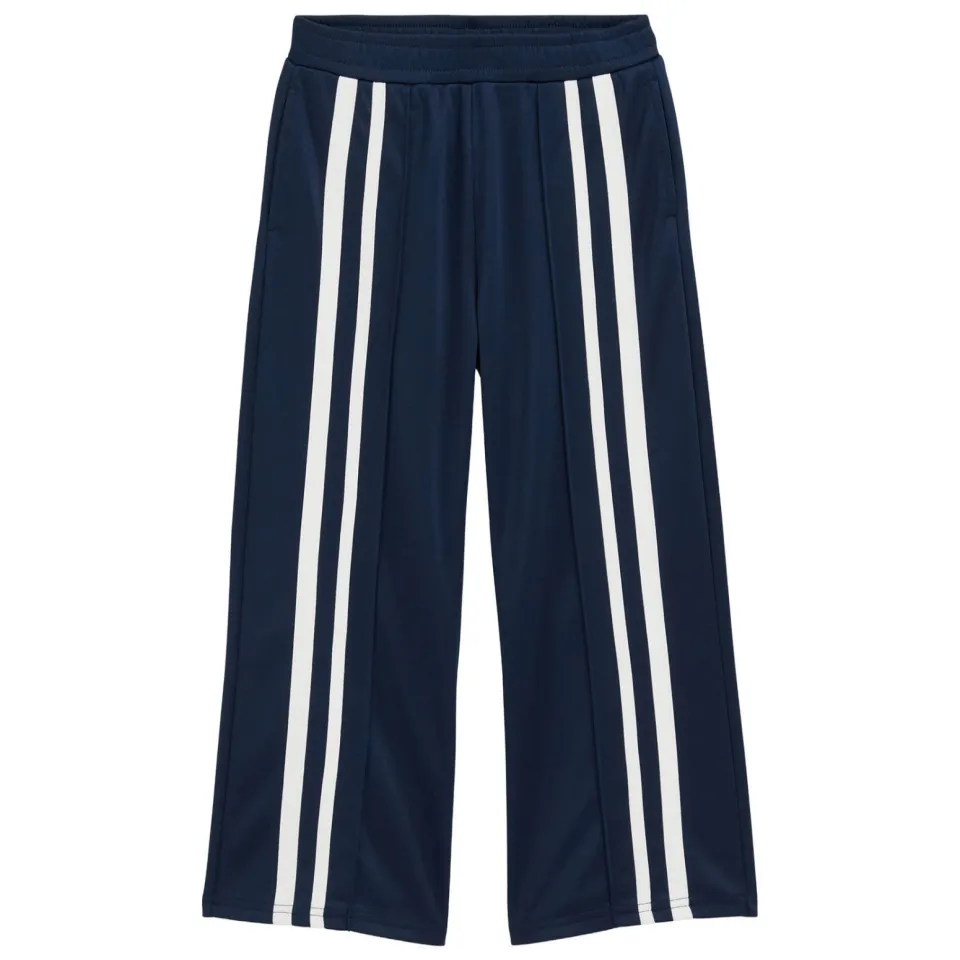 WE Fashion gestreepte loose fit joggingbroek donkerblauw, foto 2