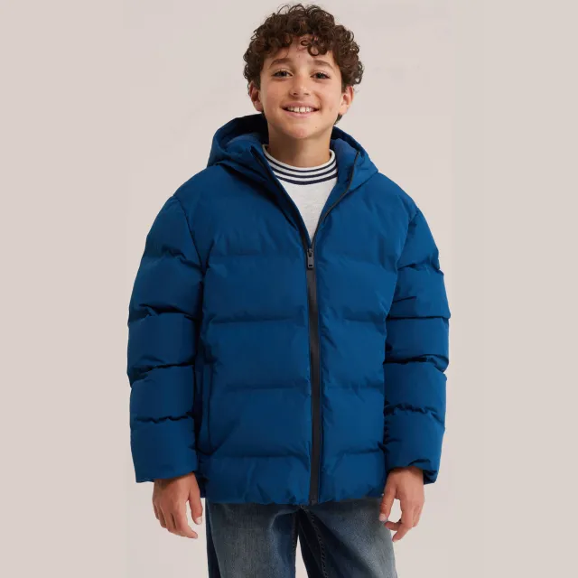 WE Fashion gewatteerde winterjas blauw