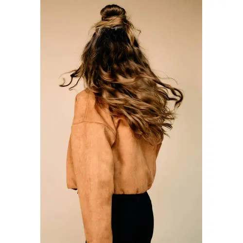 NoBell’ Donna suèdelook jas bruin, foto 5
